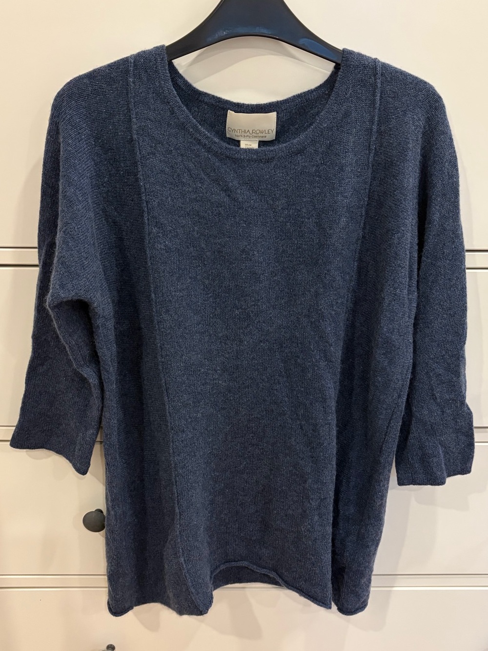 Cynthia Rowley 100% Cashmere Blue Sweater Womens Size Medium